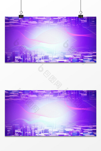 梦幻紫色商务科技纹理光效背景图片