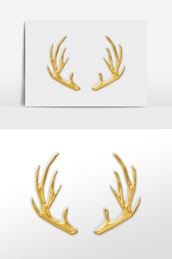 鹿角装饰图片