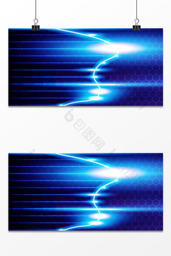 蓝色光效商务科技纹理大气层次背景图片