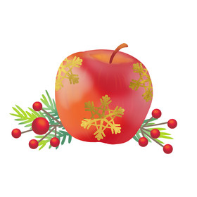 圣诞节平安夜浆果苹果