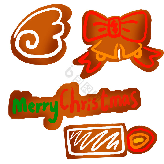圣诞节姜饼人铃铛饼干图片