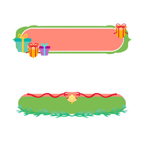 圣诞节礼物铃铛标题框