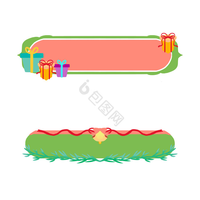 圣诞节礼物铃铛标题框图片