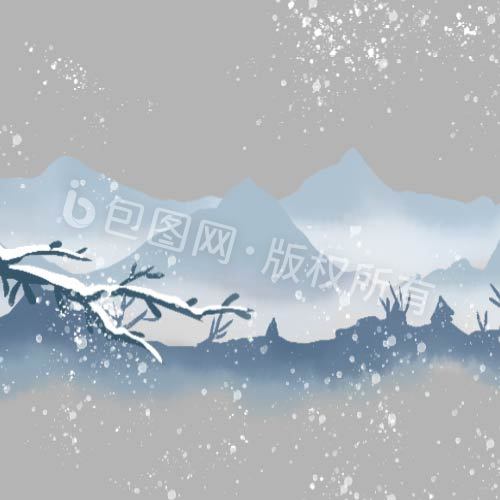 冬天冬季下雪大雪元素动图GIF图片