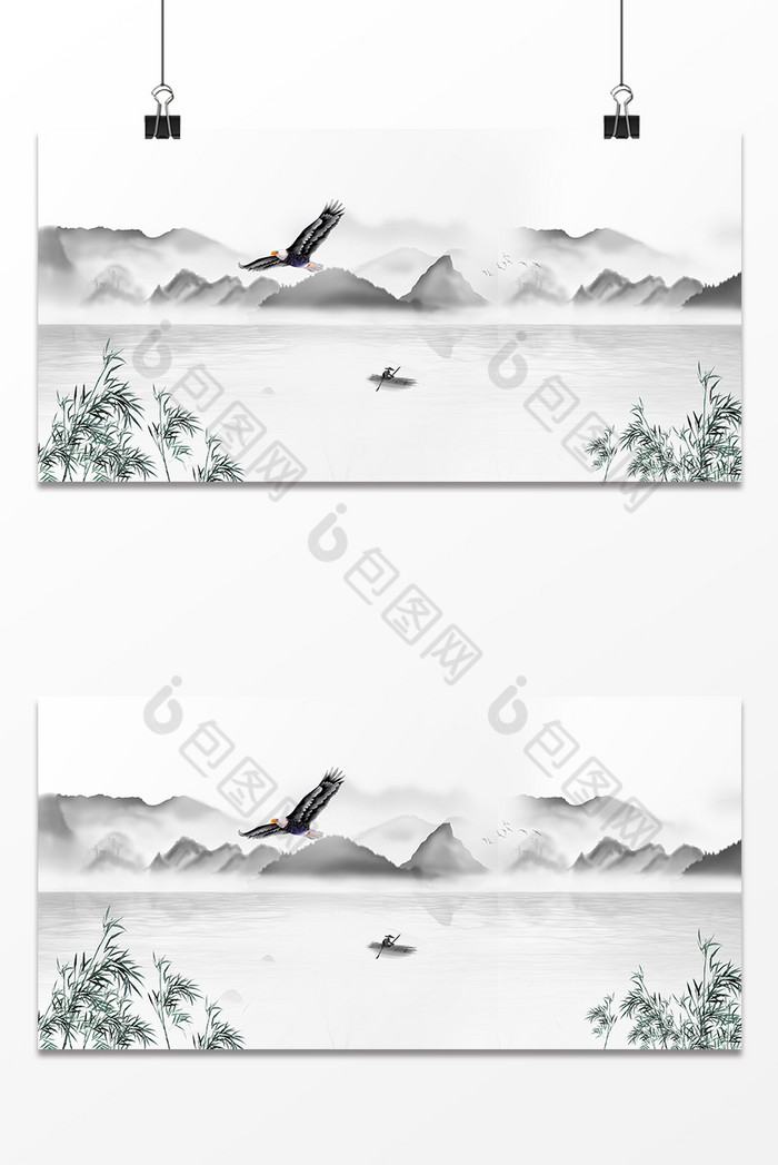 白鹭山自然山水图片