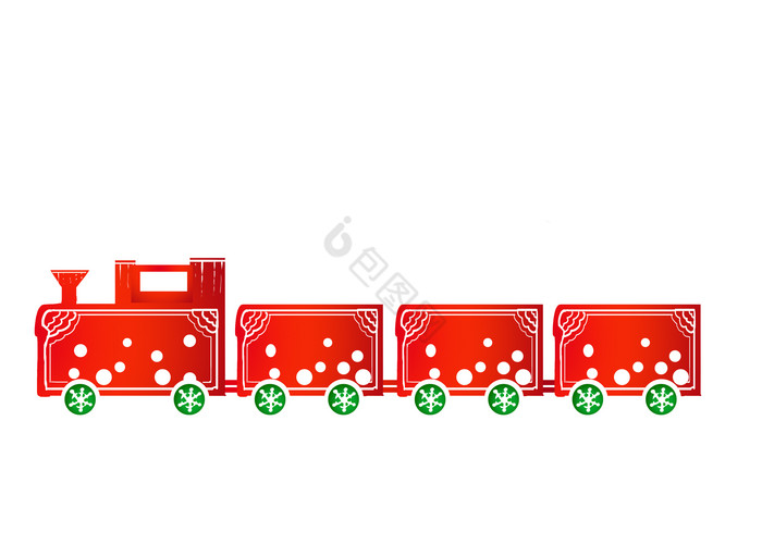 圣诞节小火车图片