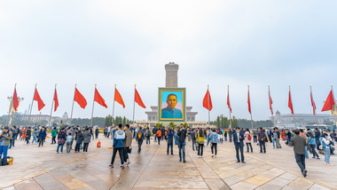 震撼北京天安门广场人群移动延时