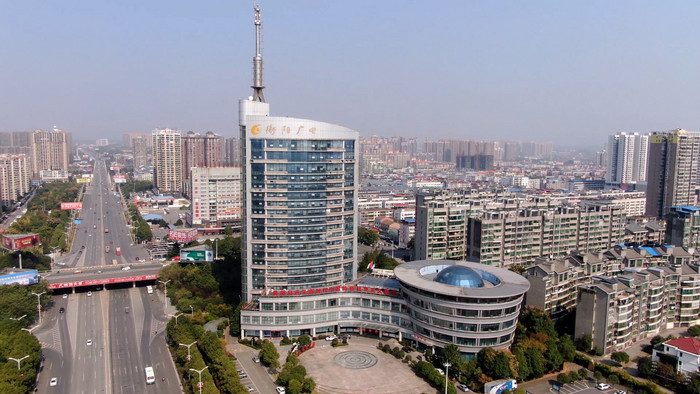 航拍衡阳广播电视台大楼