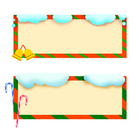 圣诞节铃铛优惠券标题框