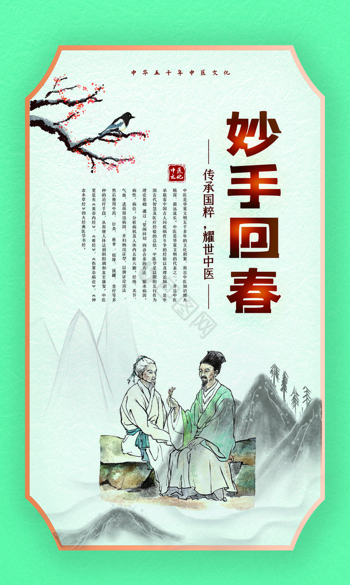中医文化医疗展板图片