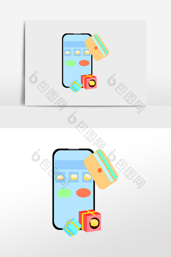电商促销手机购物礼物图片图片