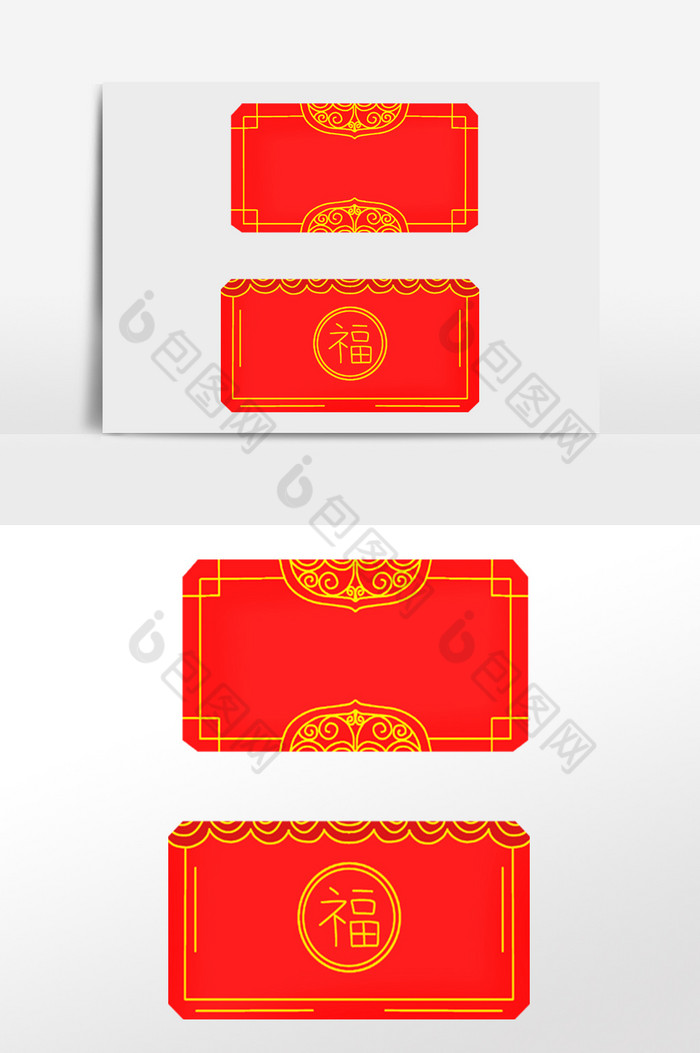 中式新春标签标题框图片图片