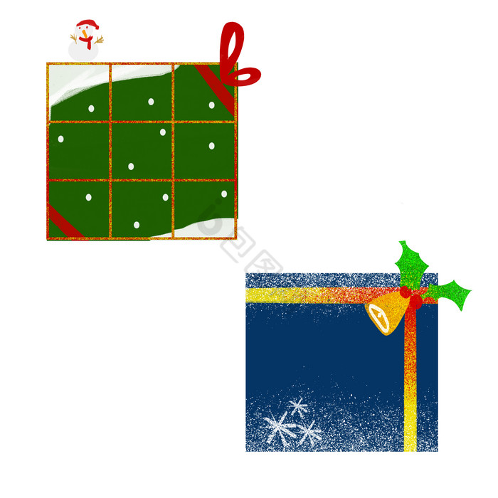 圣诞节礼物标题框边框图片