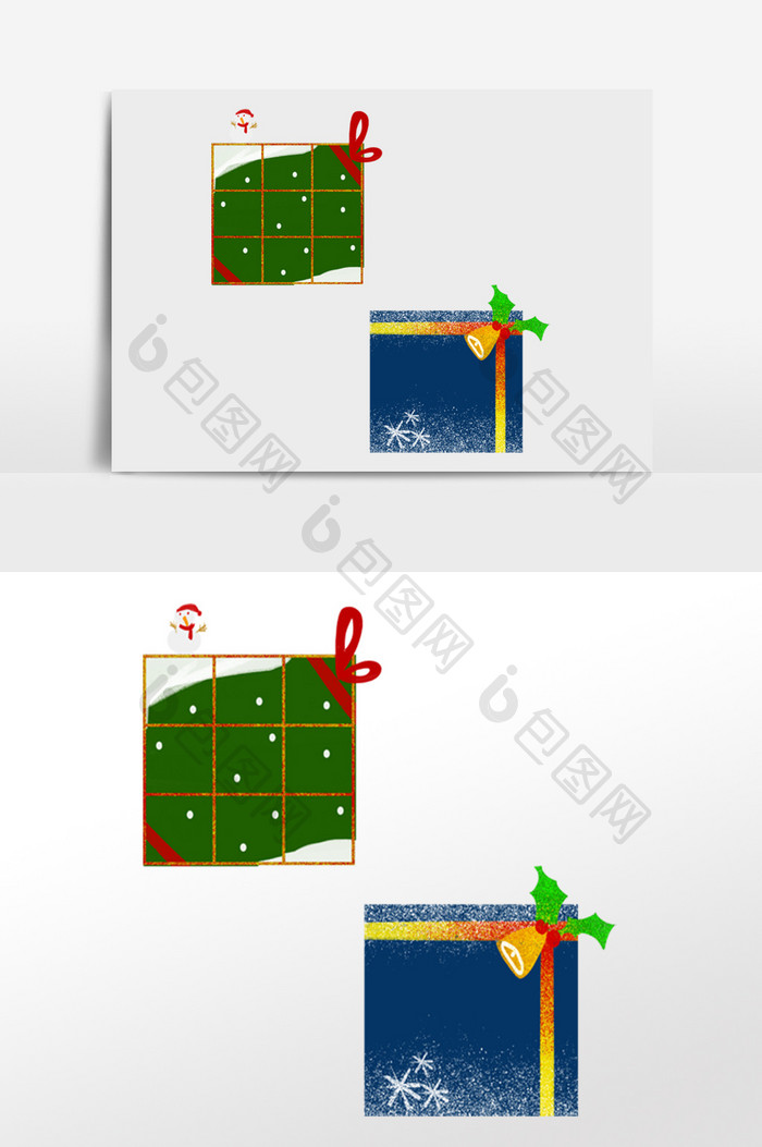 圣诞节礼物标题框边框