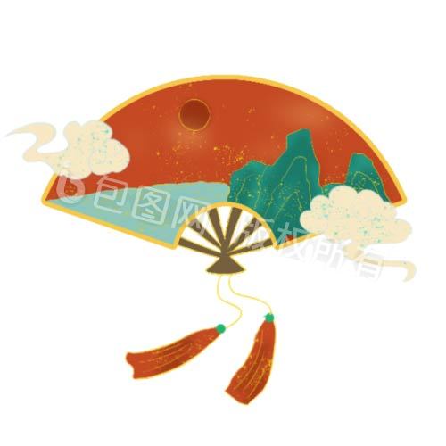 古风扇子图片-古风扇子素材免费下载-包图网