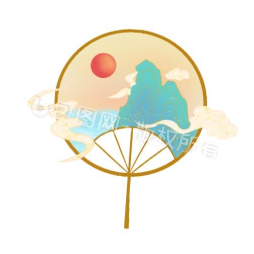 国潮扇子动图图片-国潮扇子动图素材免费下载-包图网