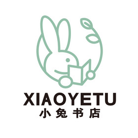 小兔书店文具店logo标志vi