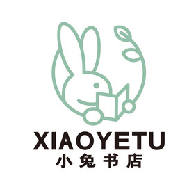 小兔书店文具店小清新LOGO标志VI