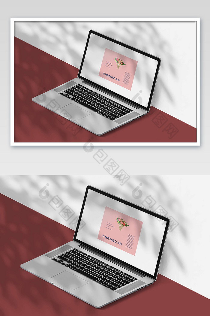 红白双色微桌面上的电脑界面图片图片