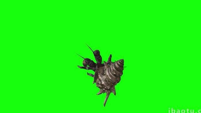 怪物螺狮爬行贝壳合成视频