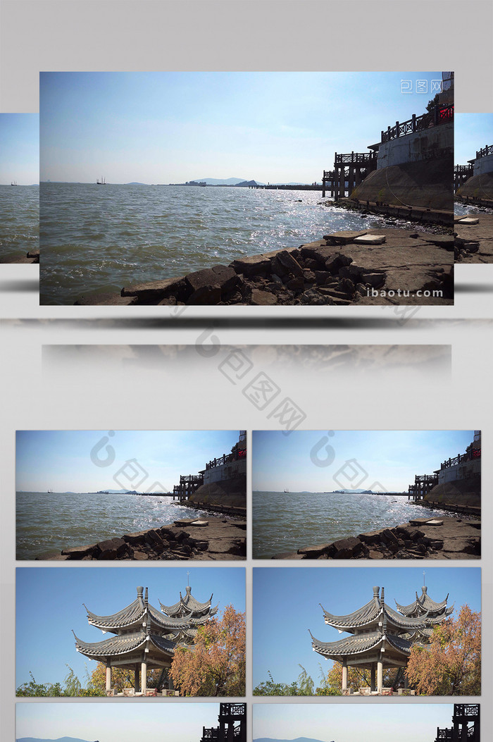 4K实拍太湖沿岸风景视频素材