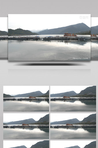4K实拍重庆云阳渔港渔船捕鱼船视频素材图片