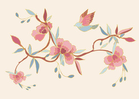 古风古装汉服刺绣纹饰花纹