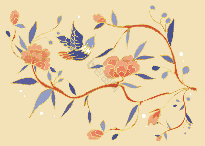 古装汉服刺绣花纹纹饰