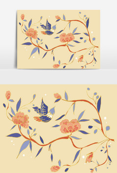 古风刺绣汉服花纹花样图片