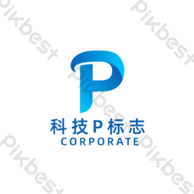科技互联网字母p标志商标logo