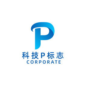 科技互联网字母p标志商标logo