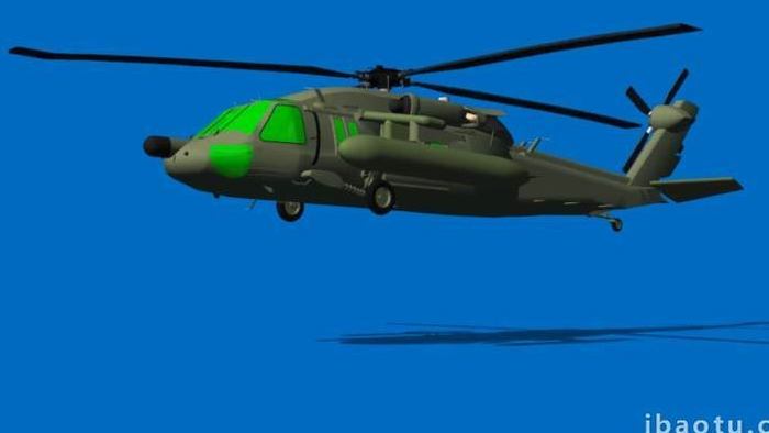 直升机抠像素材飞行展示素材