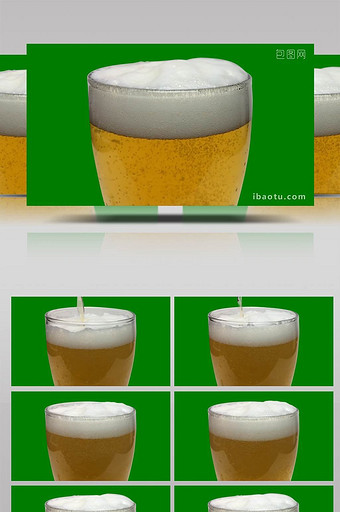 抠像视频啤酒在杯子中视频图片