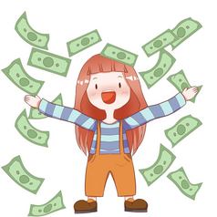 卡通心碎女孩我爱上班元素动图gif