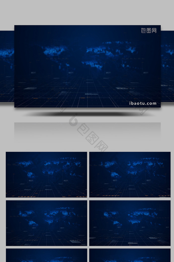 大气高端科技商务世界地图背景视频