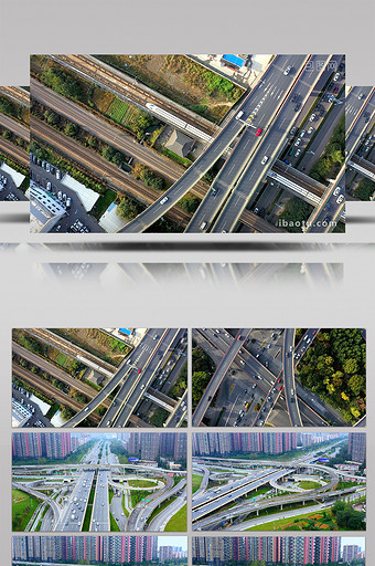 4K航拍成都成渝立交视频素材图片