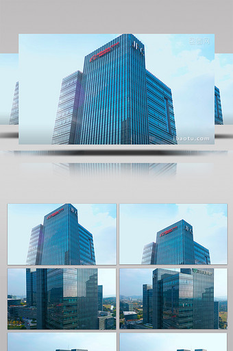 4K航拍苏州吴中区经济中心城市建筑视频图片