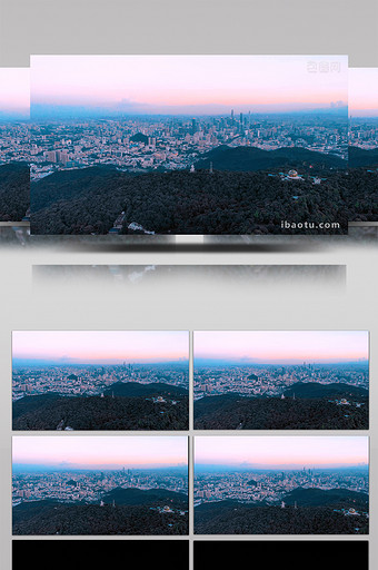 震撼广州白云山航拍俯瞰城市风光图片