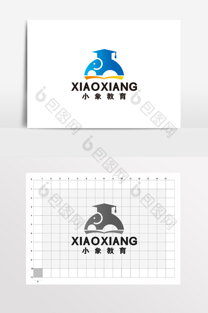 大象教育早教书店LOGO标志VI图片图片