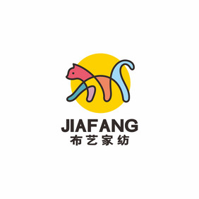 小猫布艺家纺窗帘LOGO标志VI