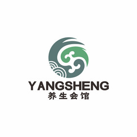 养生会馆中医理疗按摩LOGO标志VI