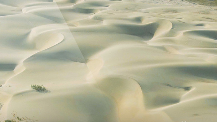 航拍新疆沙漠自然风光