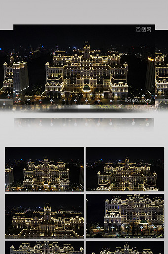 航拍贵阳白宫夜景图片