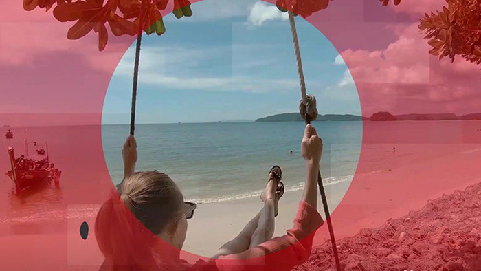 旅行布吉岛视频短片抖动转场展示PR模板