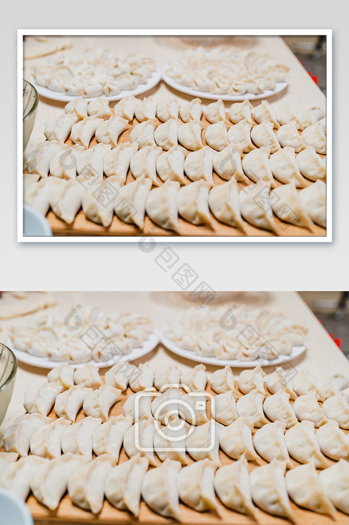 美味成型饺子摄影图片