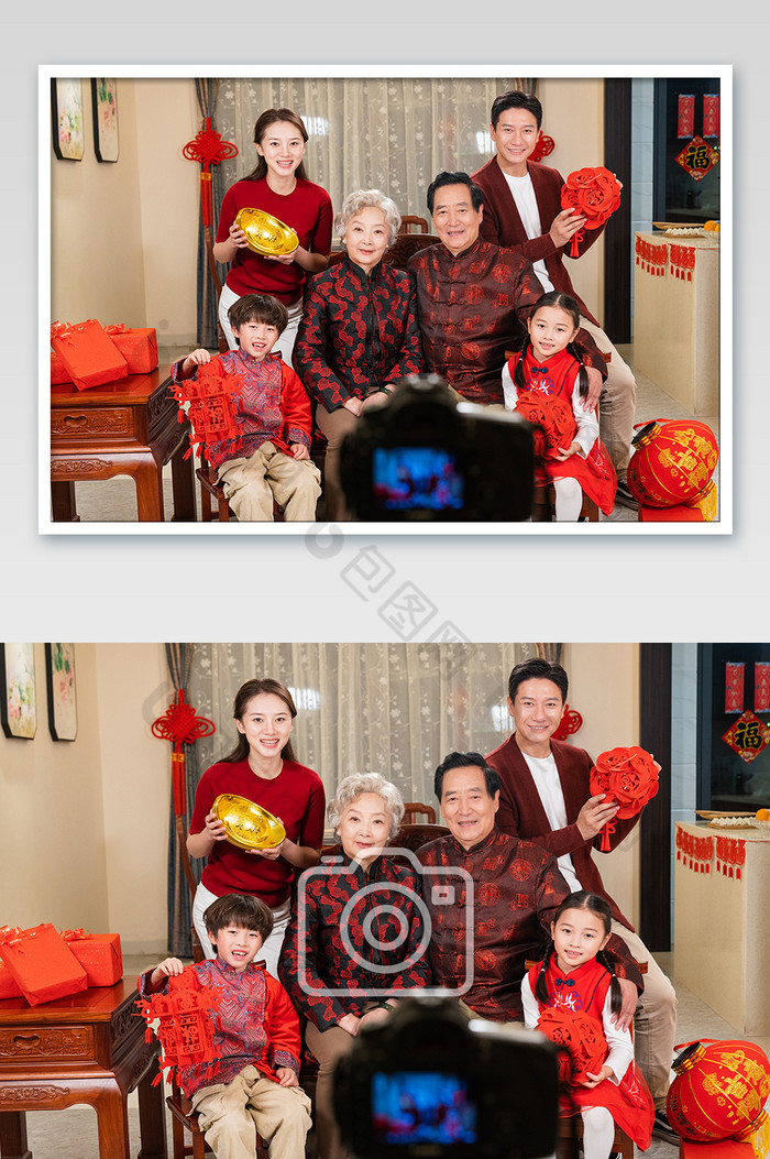 新年全家团圆照片