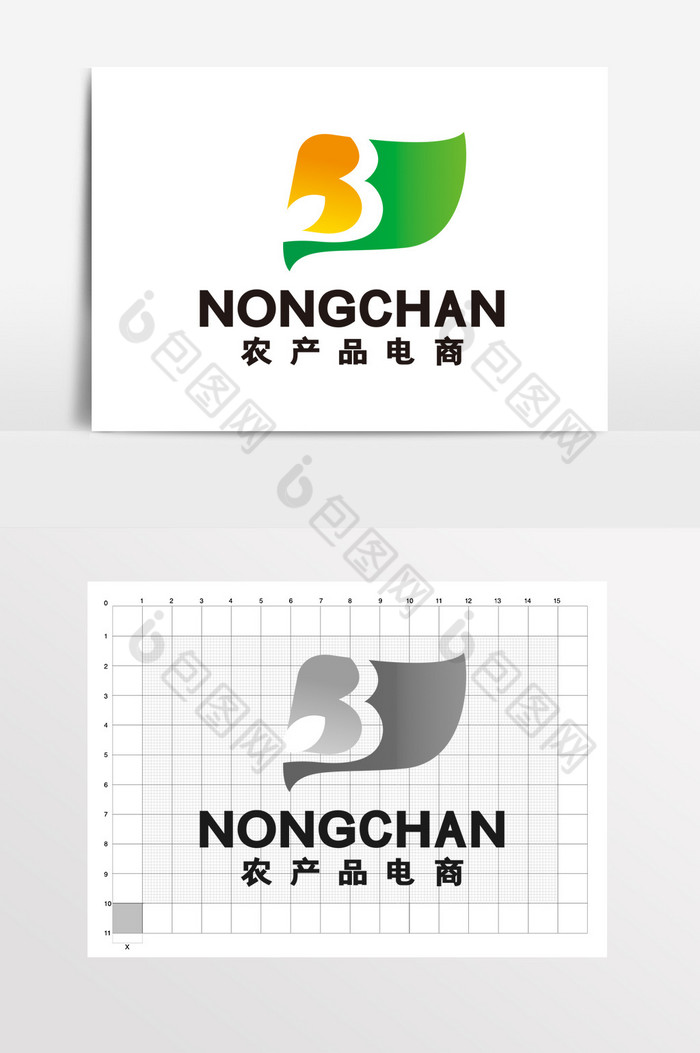 农产品电商字母B水果超市LOGO标志VI图片图片