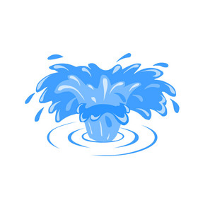 石头砸水里溅起水花特效动图gif