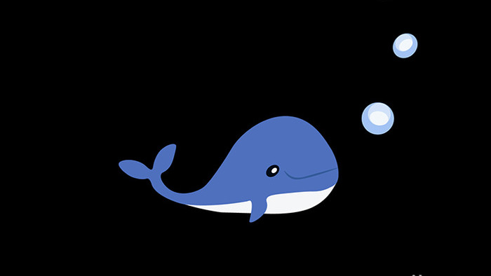 动物类鲸清新可爱风扁平风素材MG动画