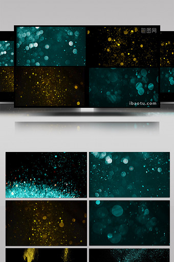 8组金色蓝色粒子通道素材AE模板图片